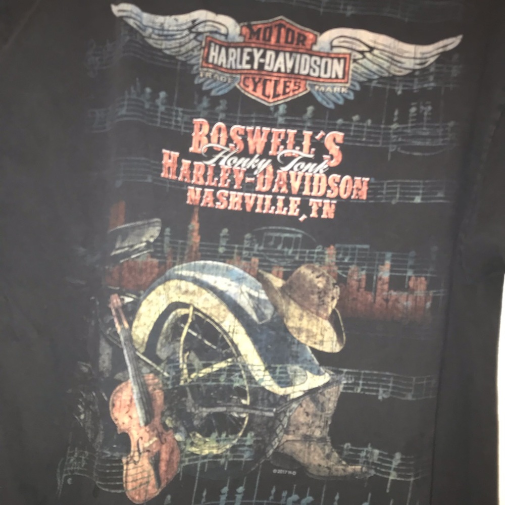 Harley Davidson Roswell honky Tonky t shirt Nashville TN